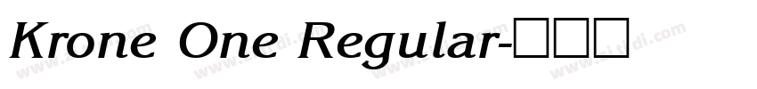 Krone One Regular字体转换